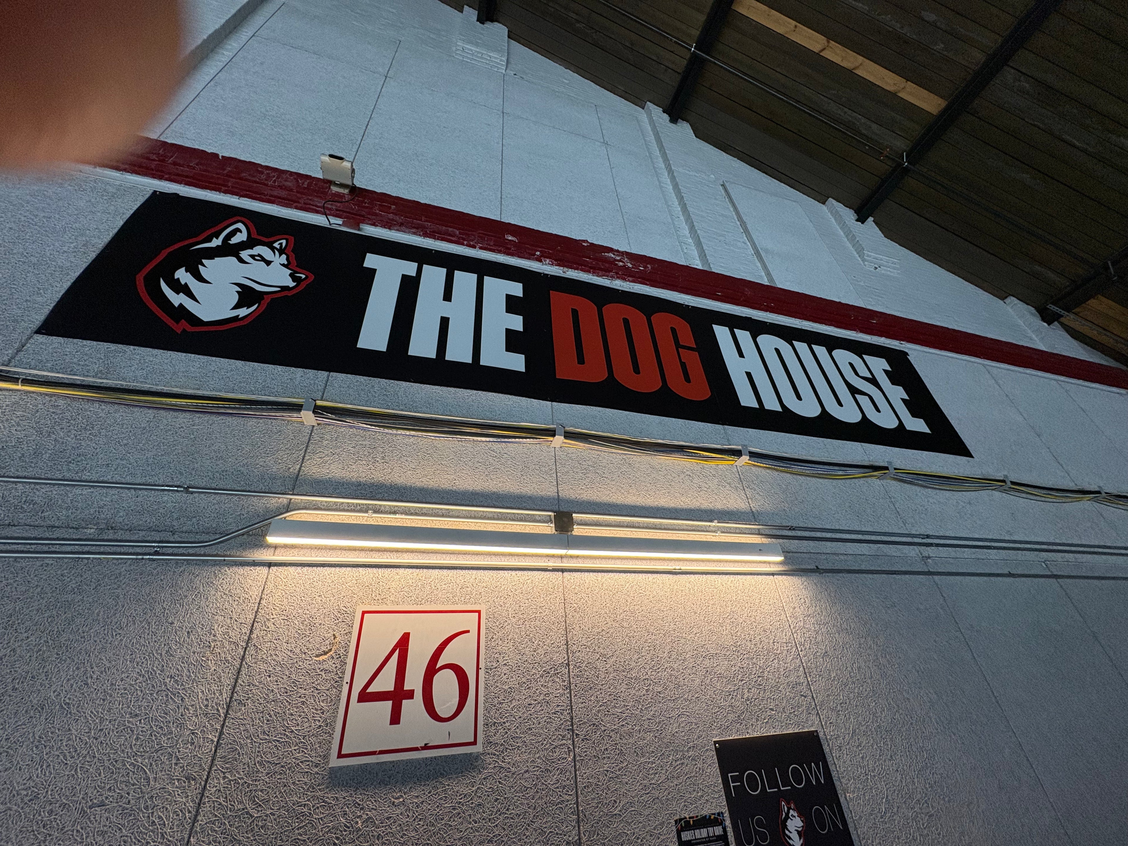 Matthews Arena “The Dog House” Student Section Banner