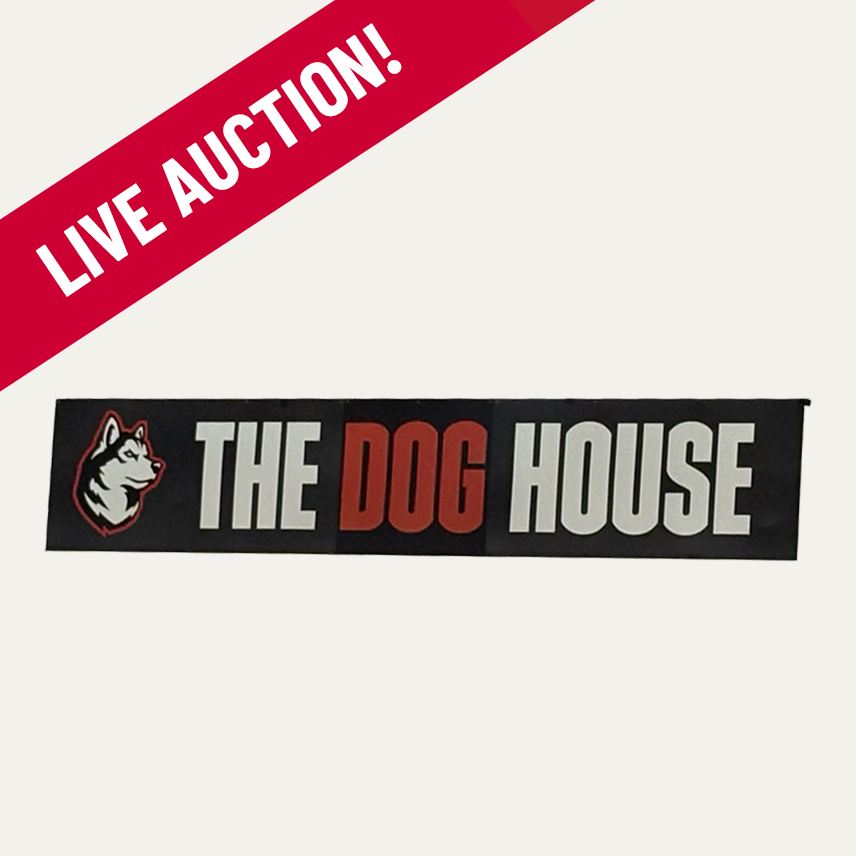 Matthews Arena “The Dog House” Student Section Banner