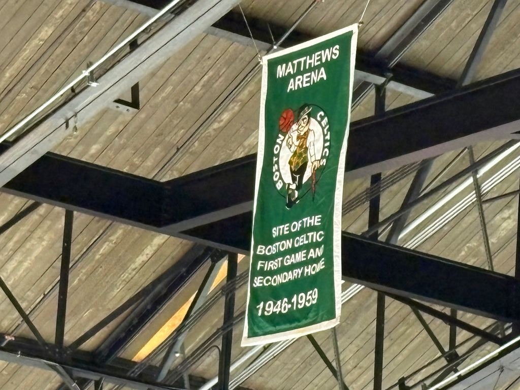 Future Auction Spring 2026! Boston Celtics Matthews Arena Banner