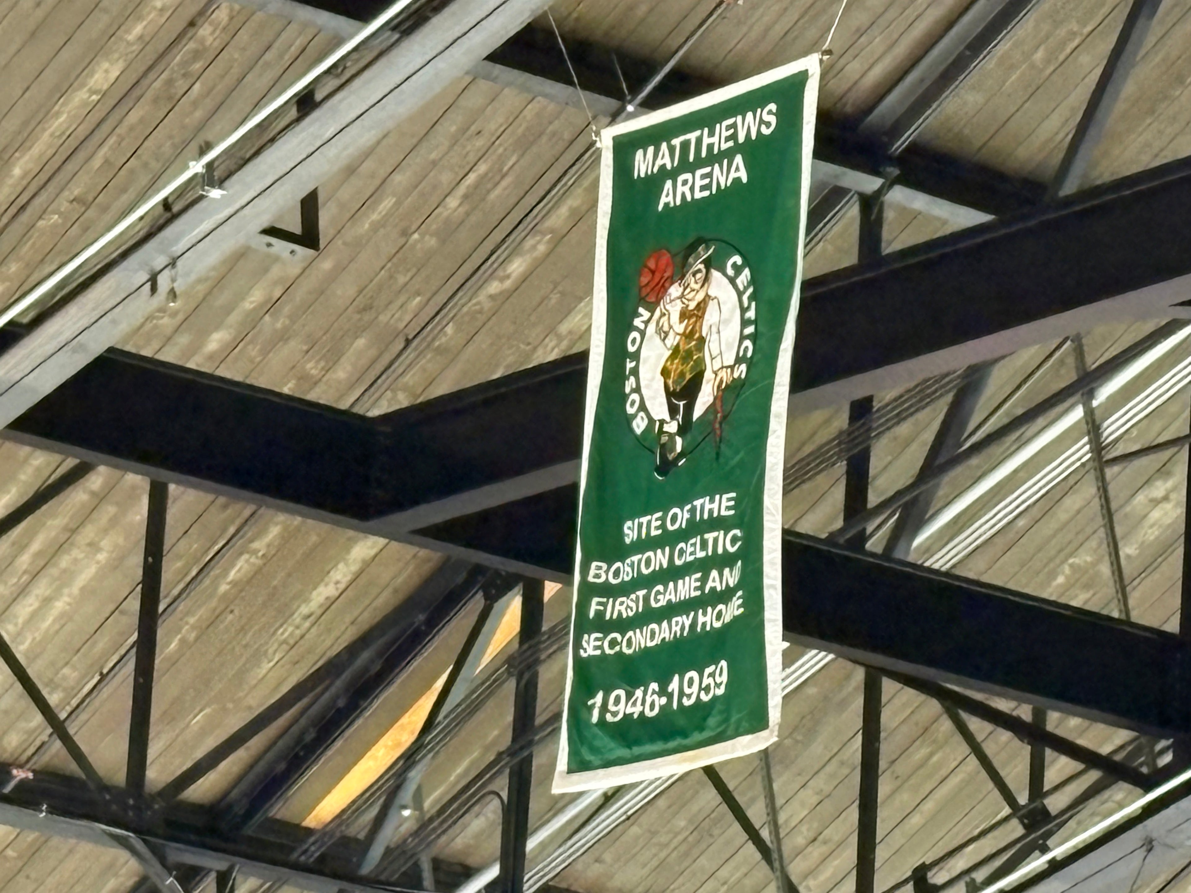 Future Auction Spring 2026! Boston Celtics Matthews Arena Banner
