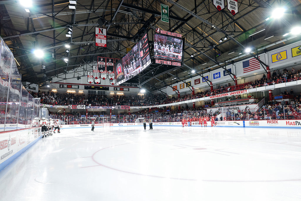 Northeastern Huskies Game-Used Hockey Helmet – No. 28