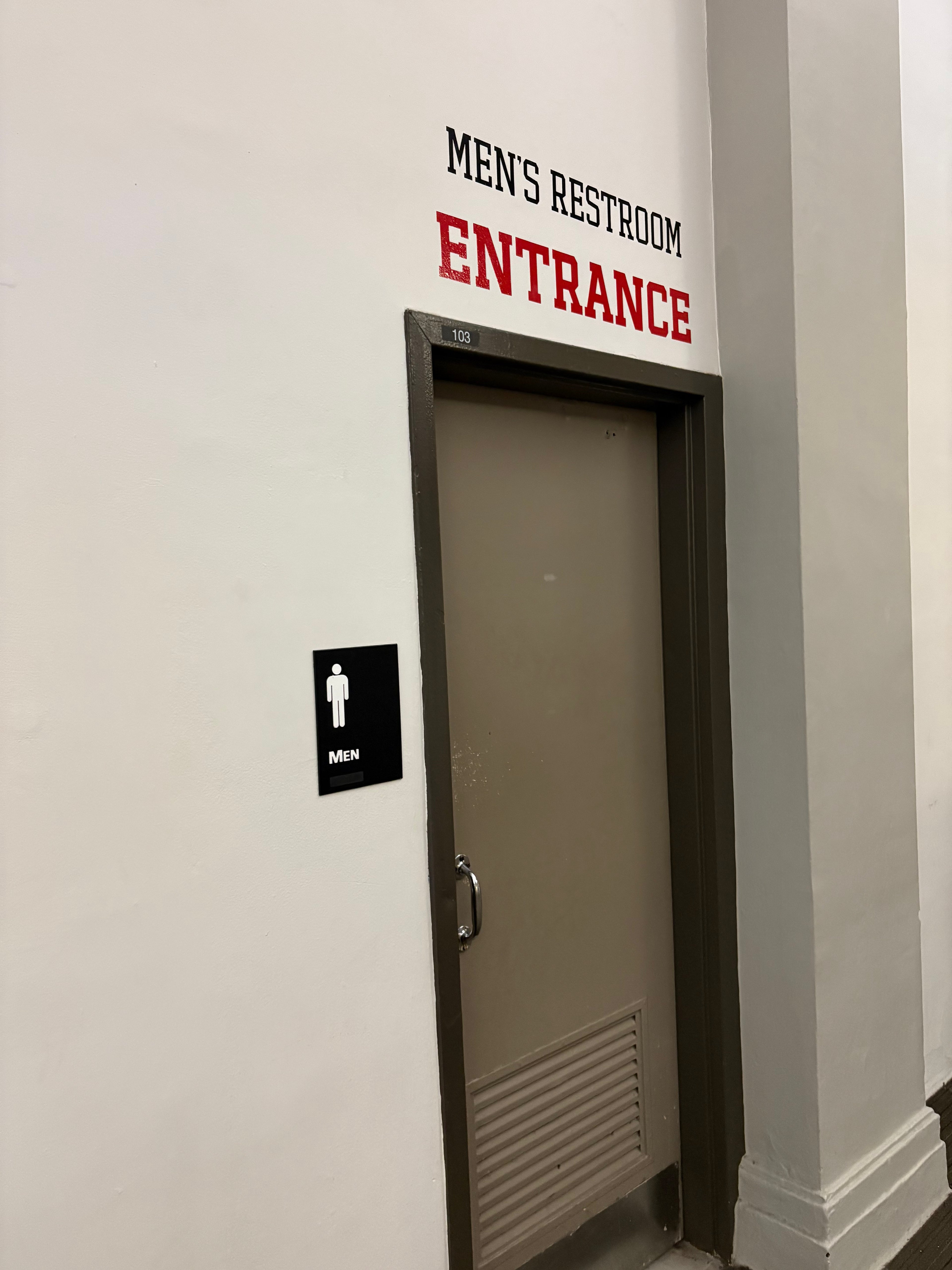 Men's Lobby Restroom Sign