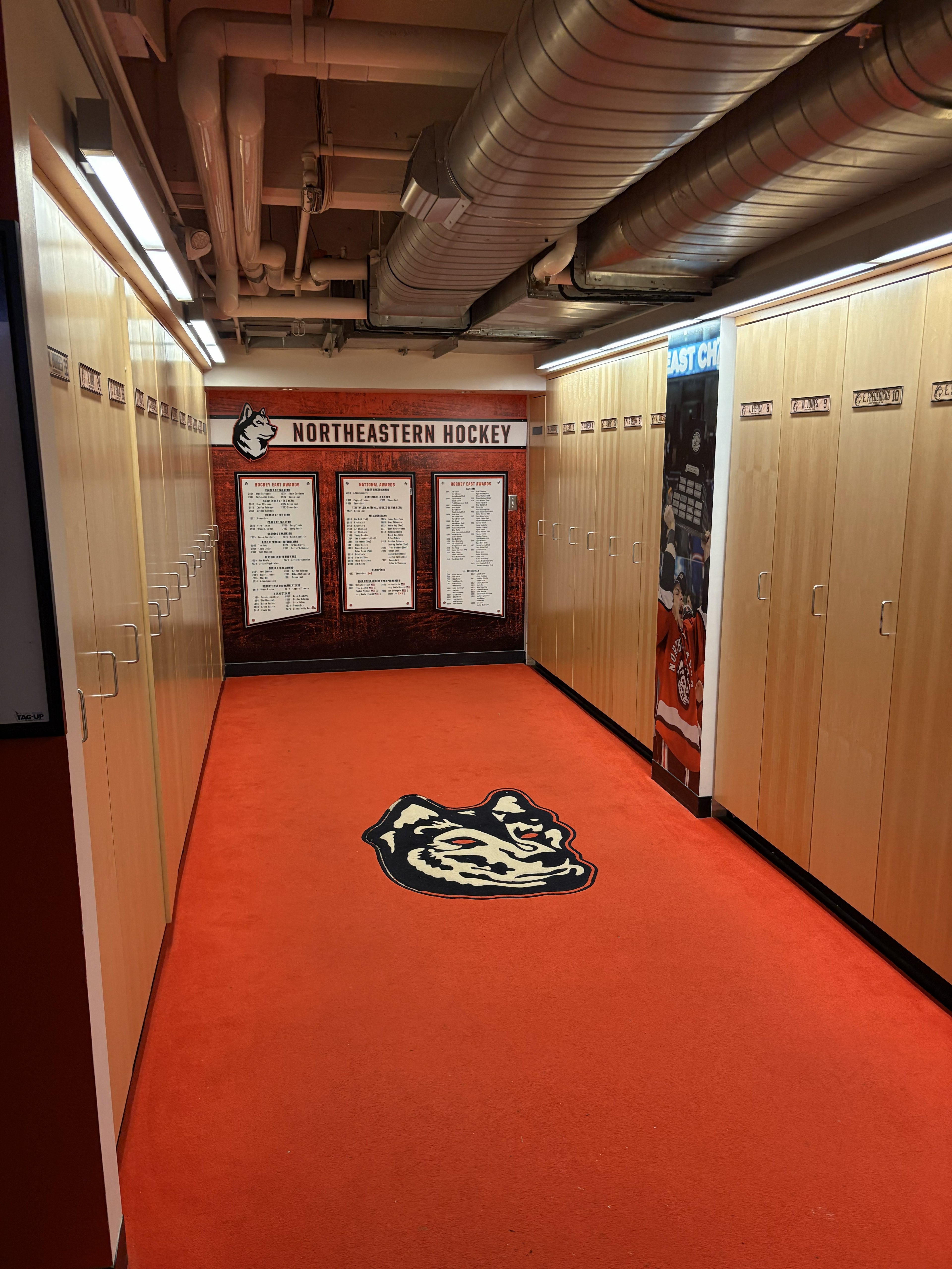 Men’s Locker Room Long NU Huskies Sign