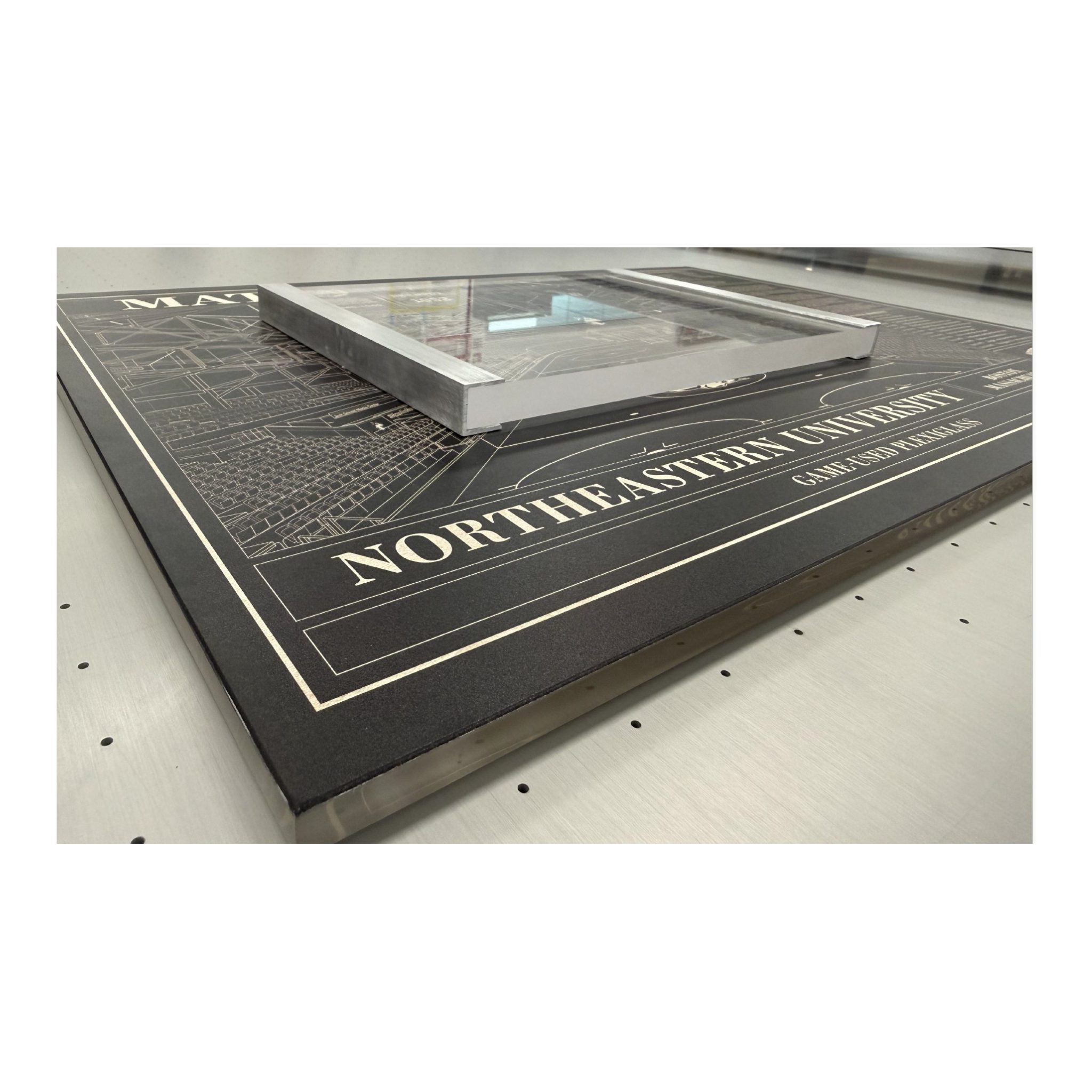 Matthews Arena Artistic Print with Game-used Plexiglass