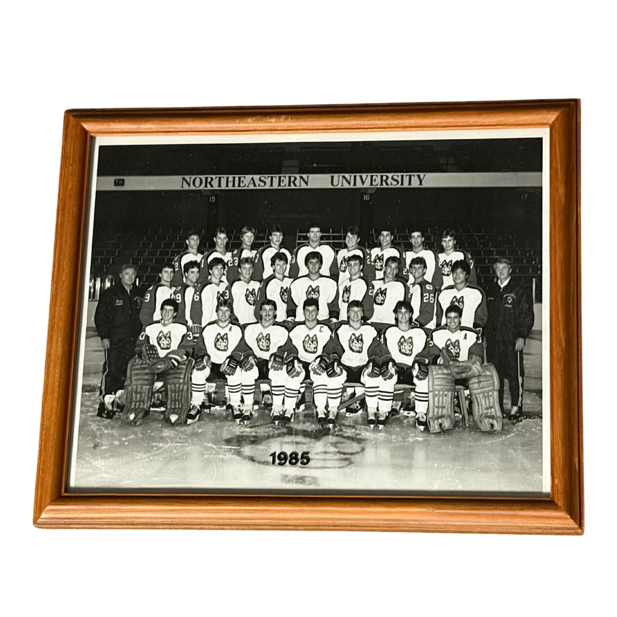 1985 Northeastern Team Hockey Framed Photograph