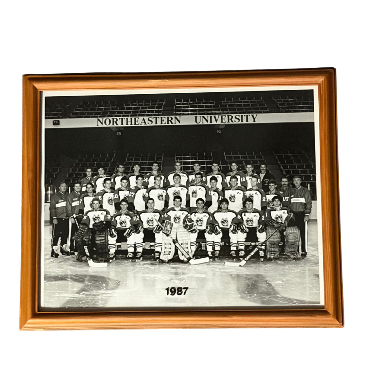 1987 Northeastern Team Hockey Framed Photograph