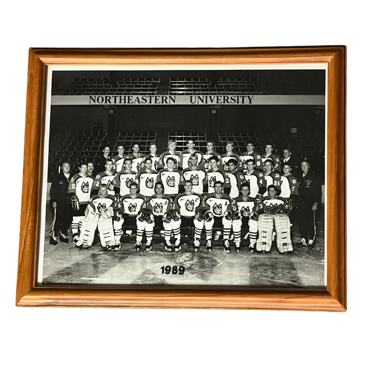 1989 Northeastern Team Hockey Framed Photograph