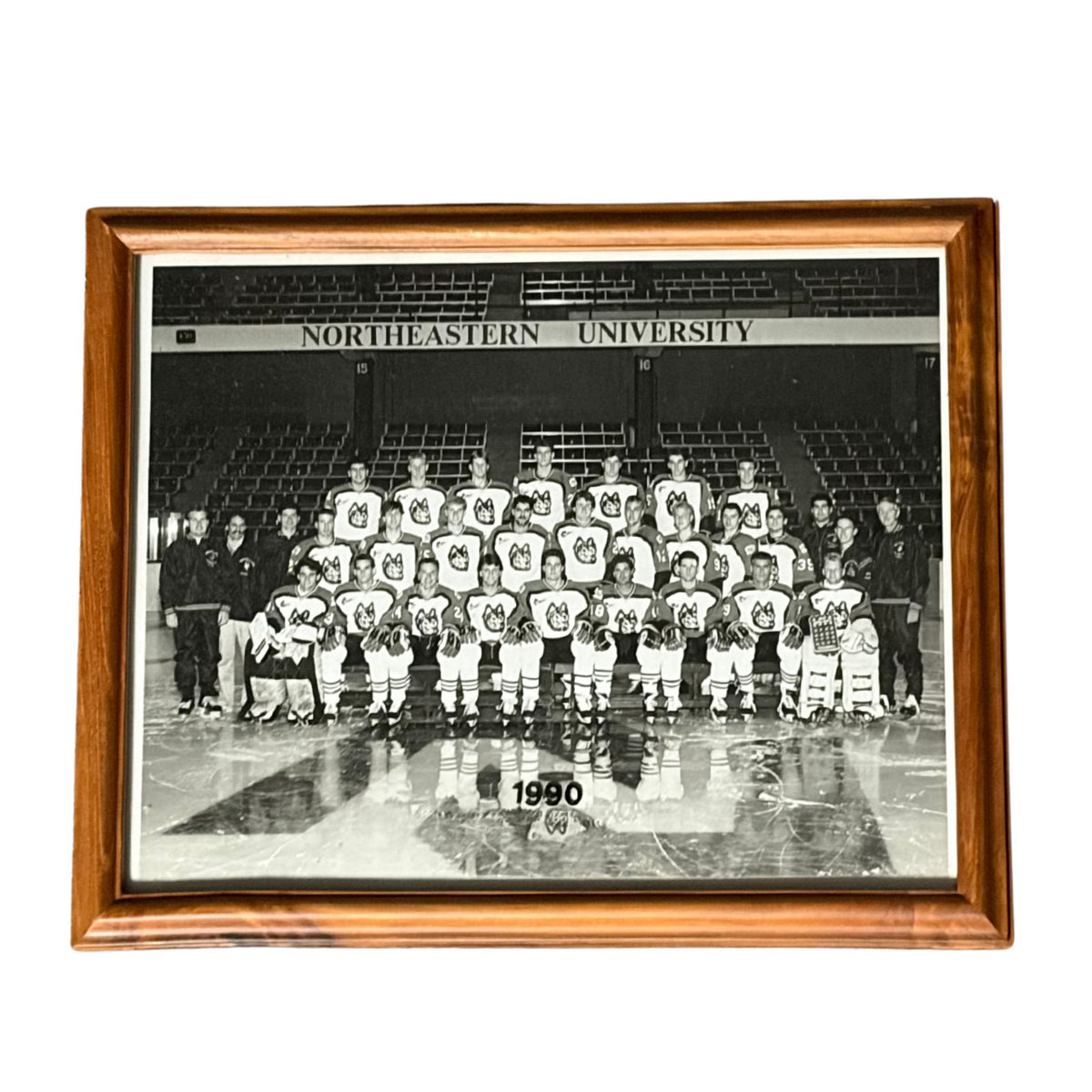 1990 Northeastern Team Hockey Framed Photograph