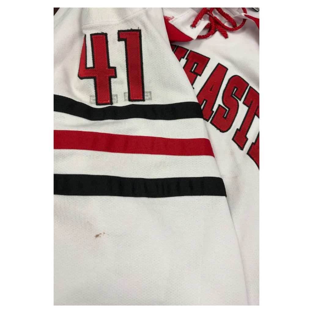 Northeastern Huskies Game-Issued Hockey Jersey – No. 41