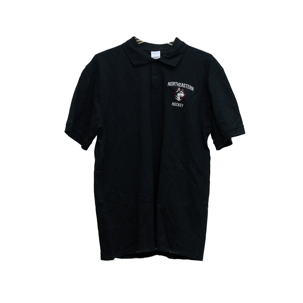 Northeastern Huskies Team-Issued Hockey Polo – Black (Large)