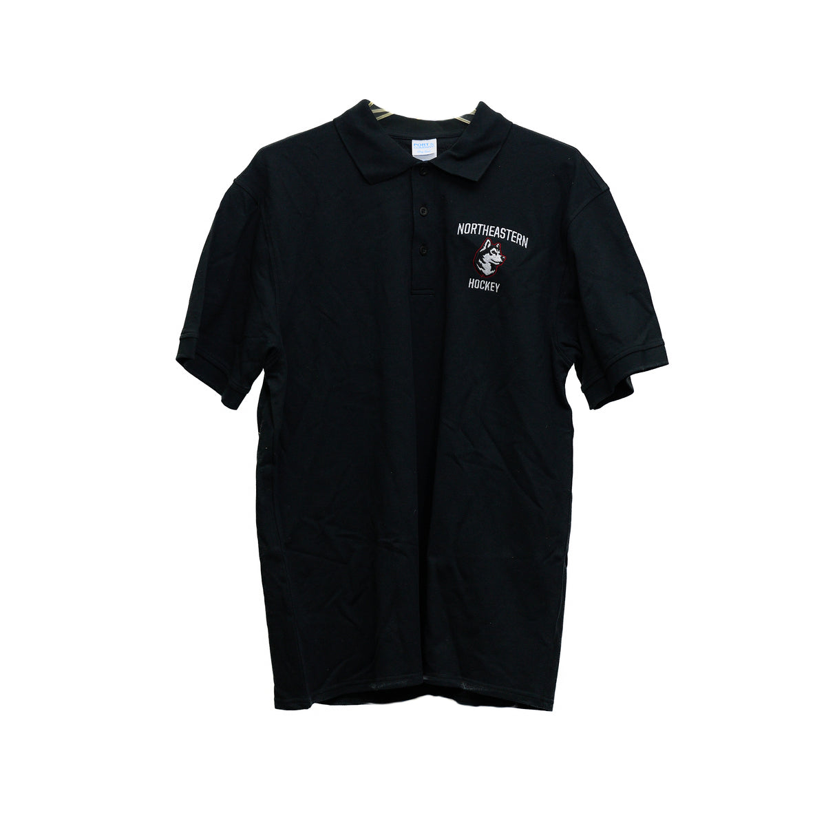 Northeastern Huskies Team-Issued Hockey Polo – Black (Large)