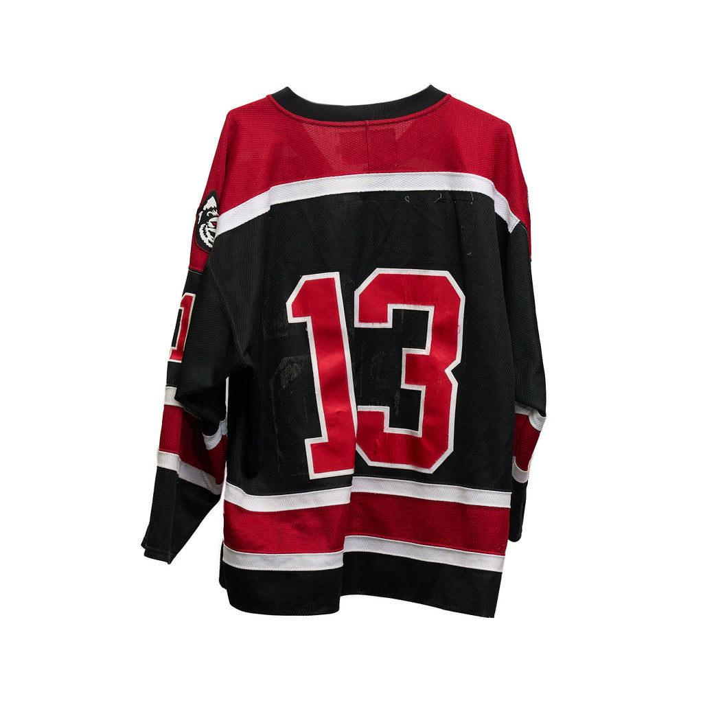 Northeastern Black Game-Issued Hockey Jersey – No. 13