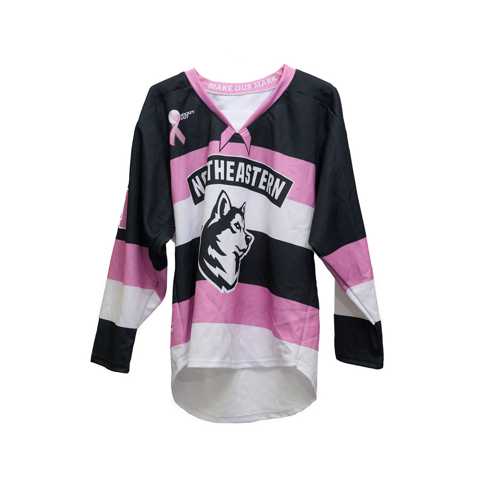 Northeastern Breast Cancer Awareness Game-Used Jersey – No. 91