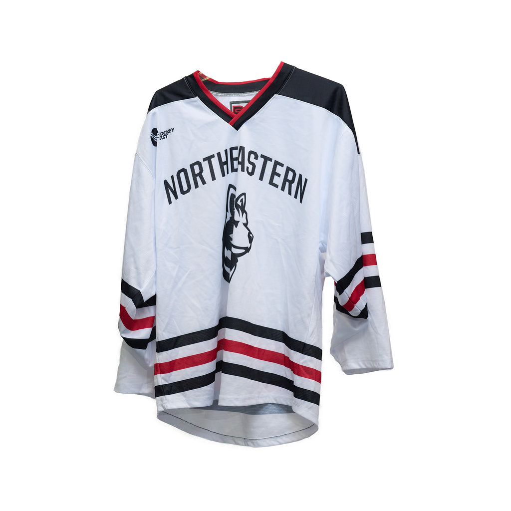 Northeastern Huskies Traditional White Game-Issued Hockey Jersey (Small)