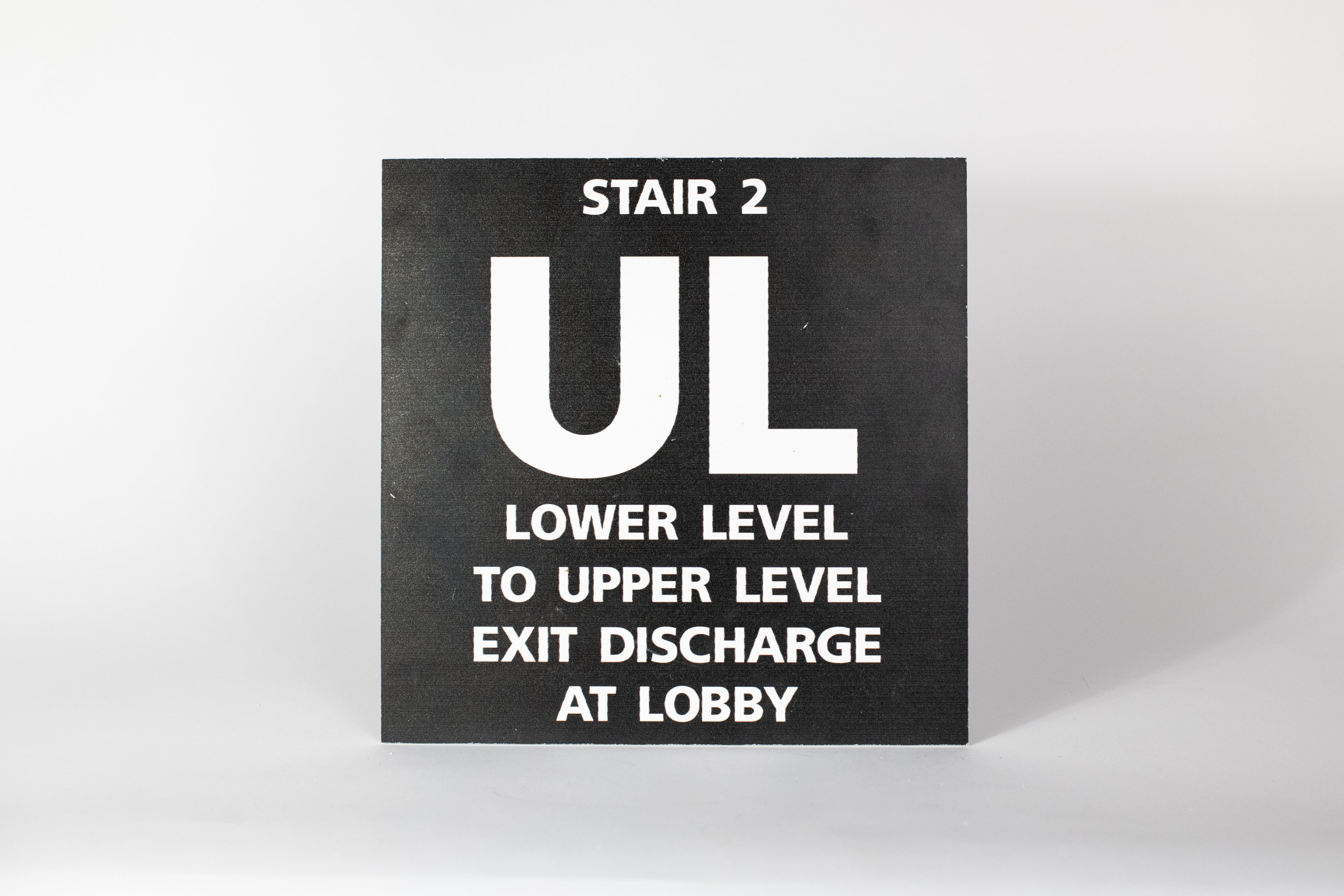 Stair 2- UL Lower Level to Upper Level Sign