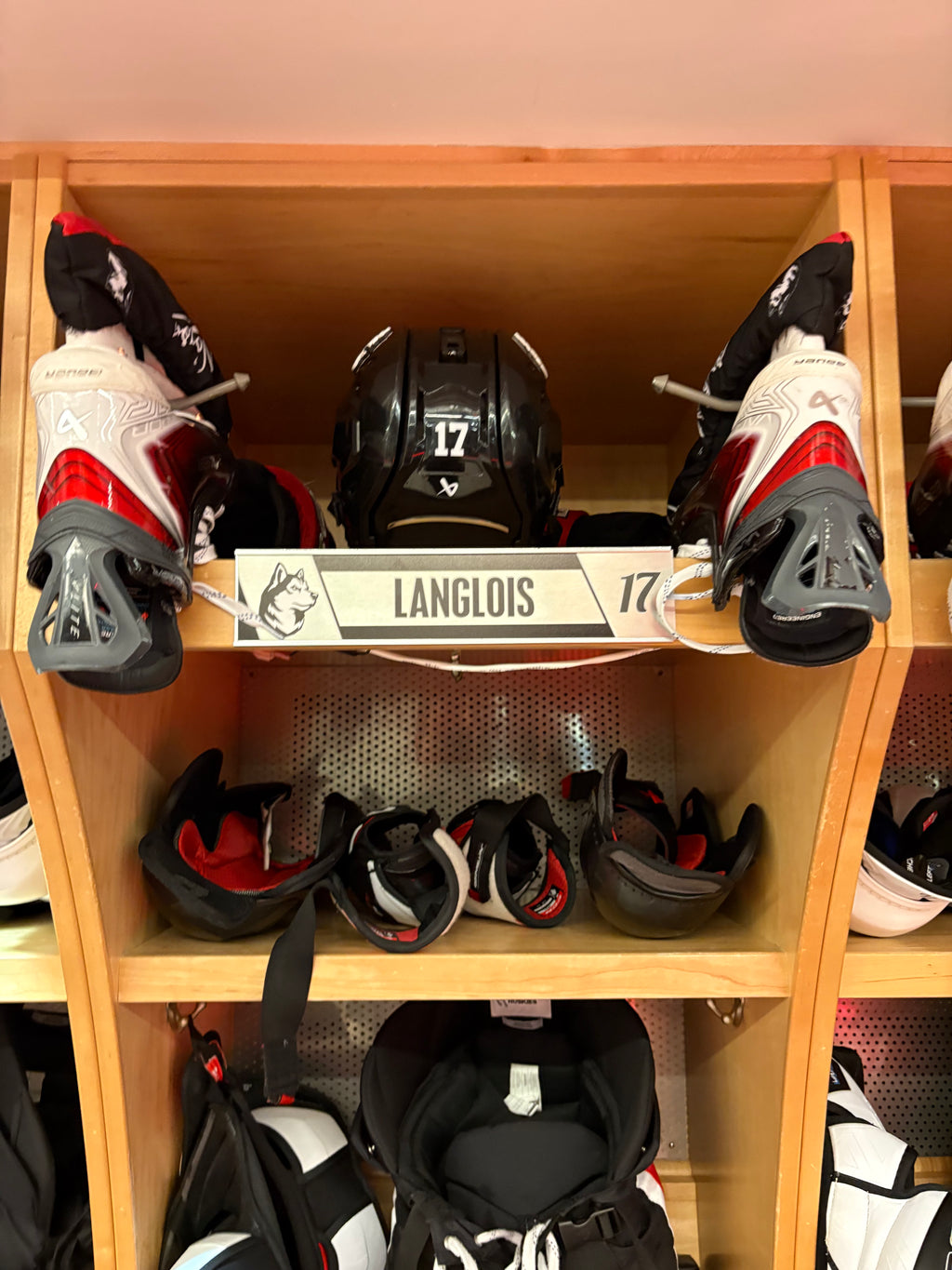 Northeastern Women's Hockey Locker