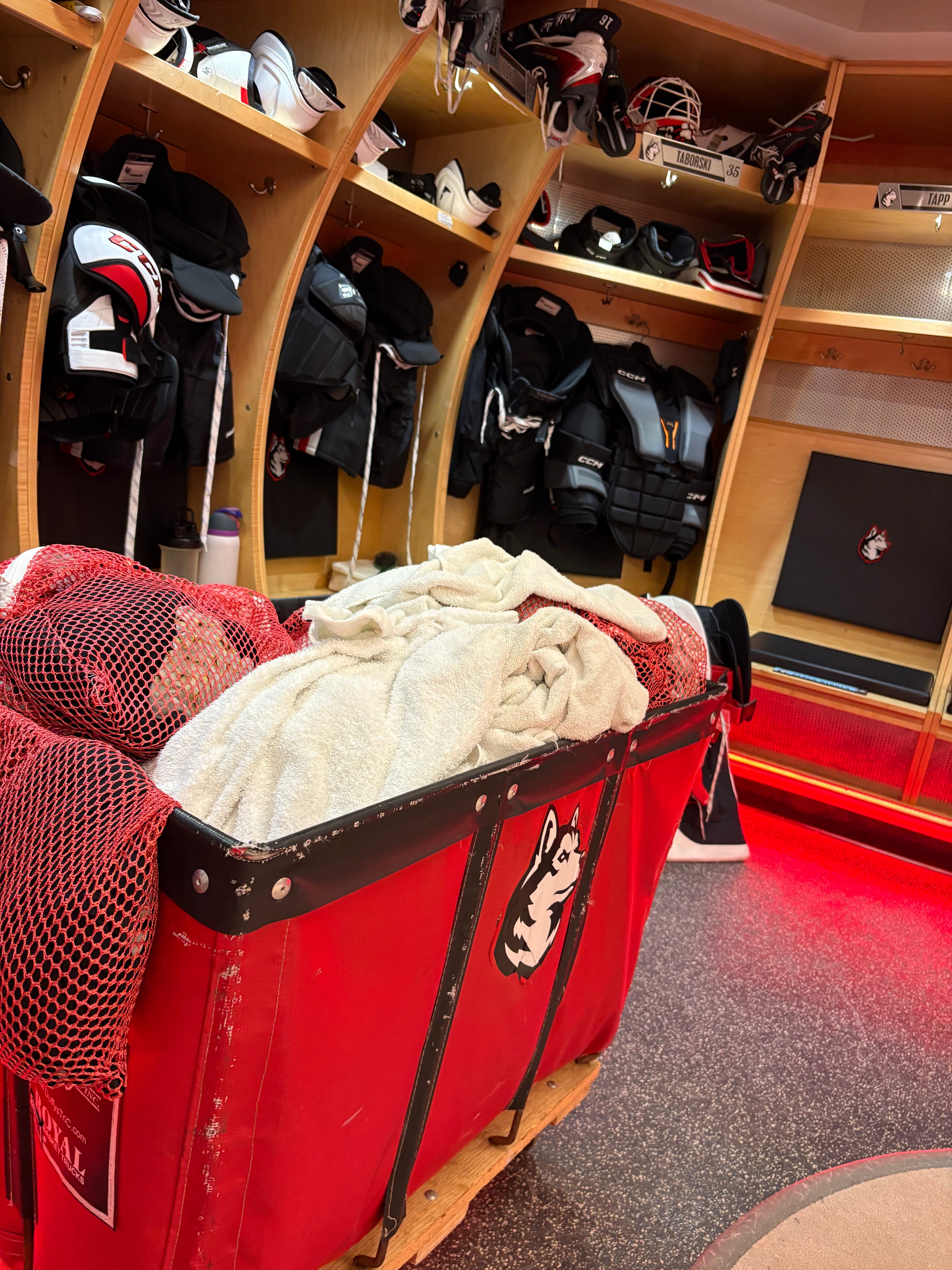 Northeastern Women's Hockey Locker