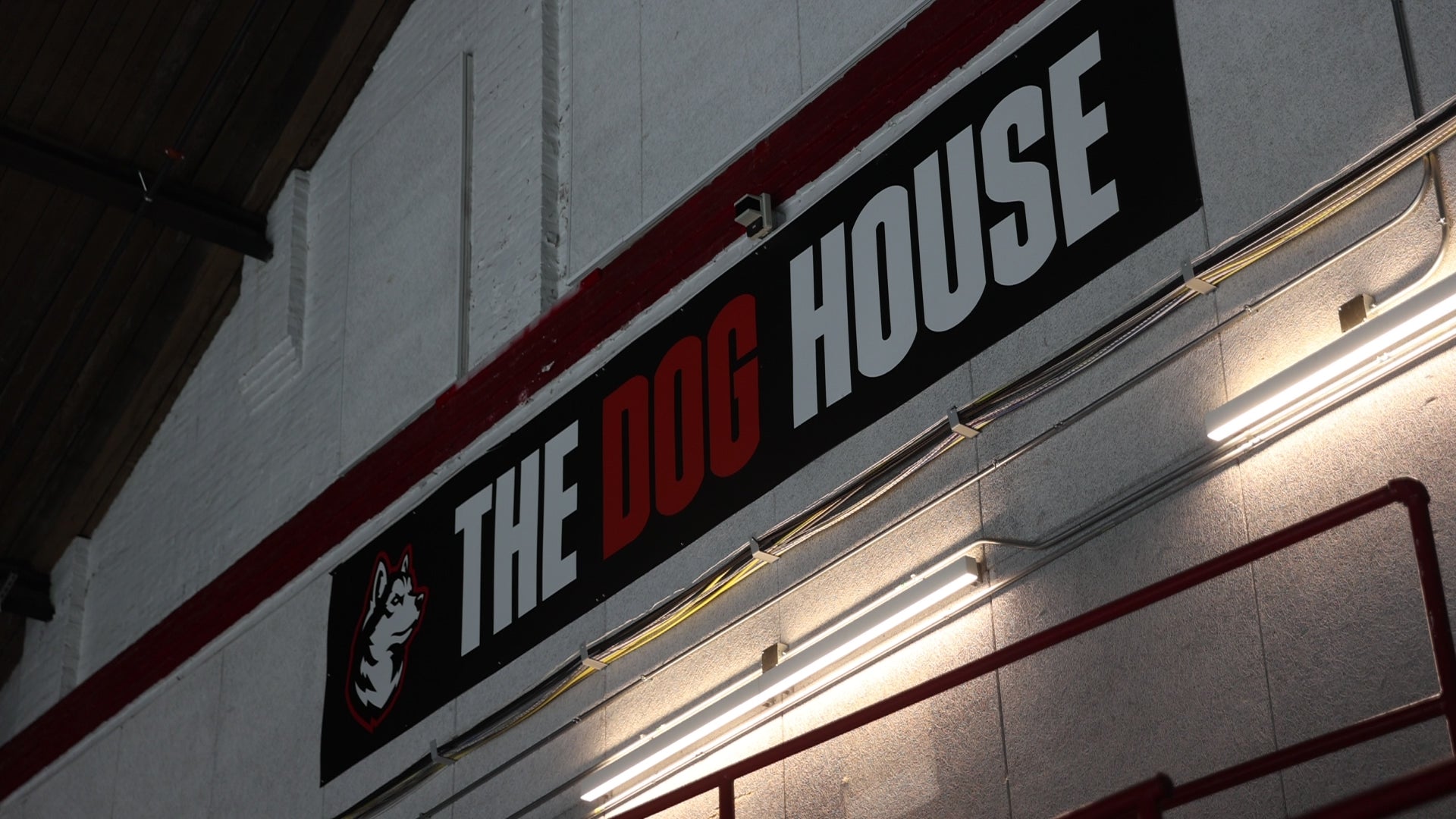 Matthews Arena “The Dog House” Student Section Banner